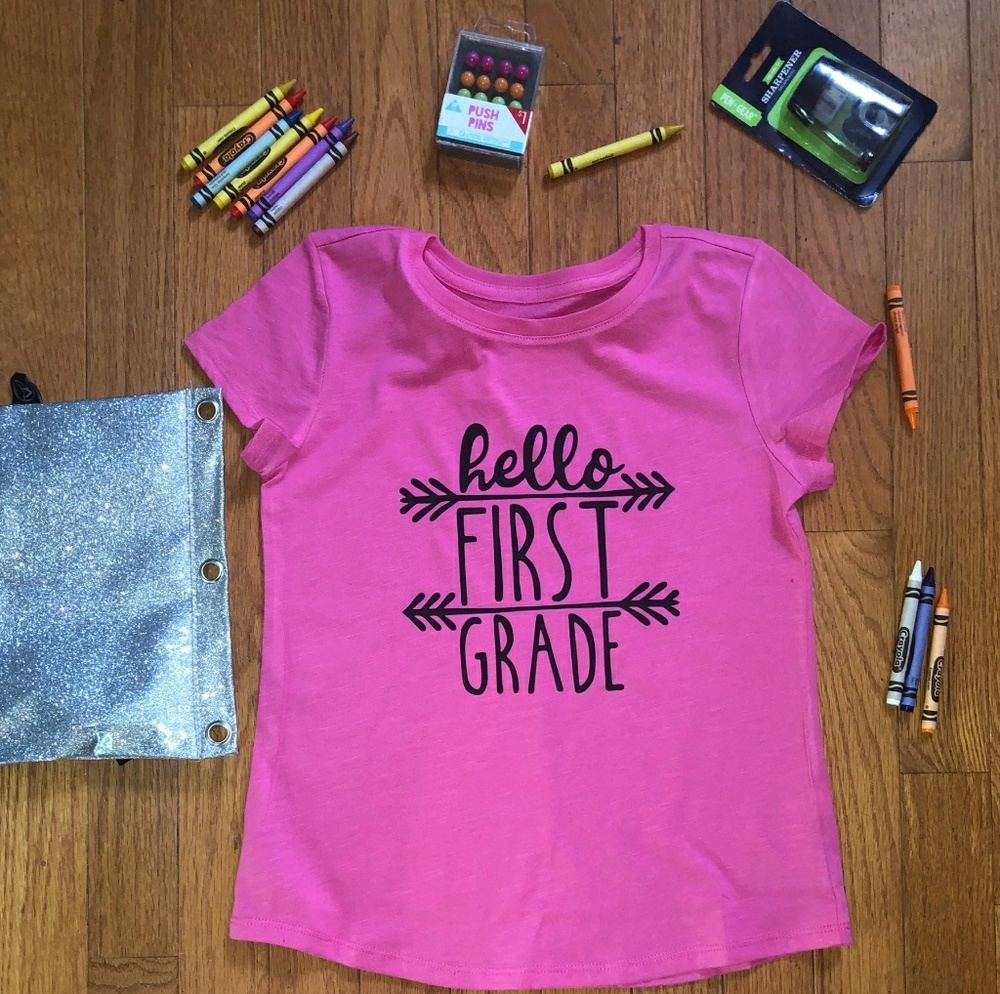 "HELLO FIRST GRADE " BRAND NEW TEE